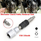 Clutch Pulley Removal Tool for Car Accessory Alternator Black Silver