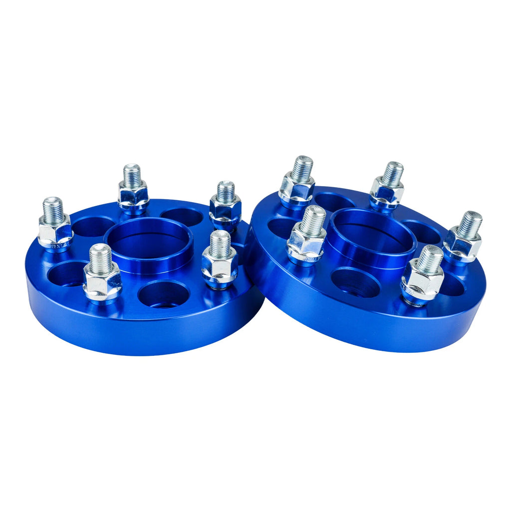 4pc 1" Wheel Spacers for Subaru Impreza (1993–2022) M12x1.25 Blue