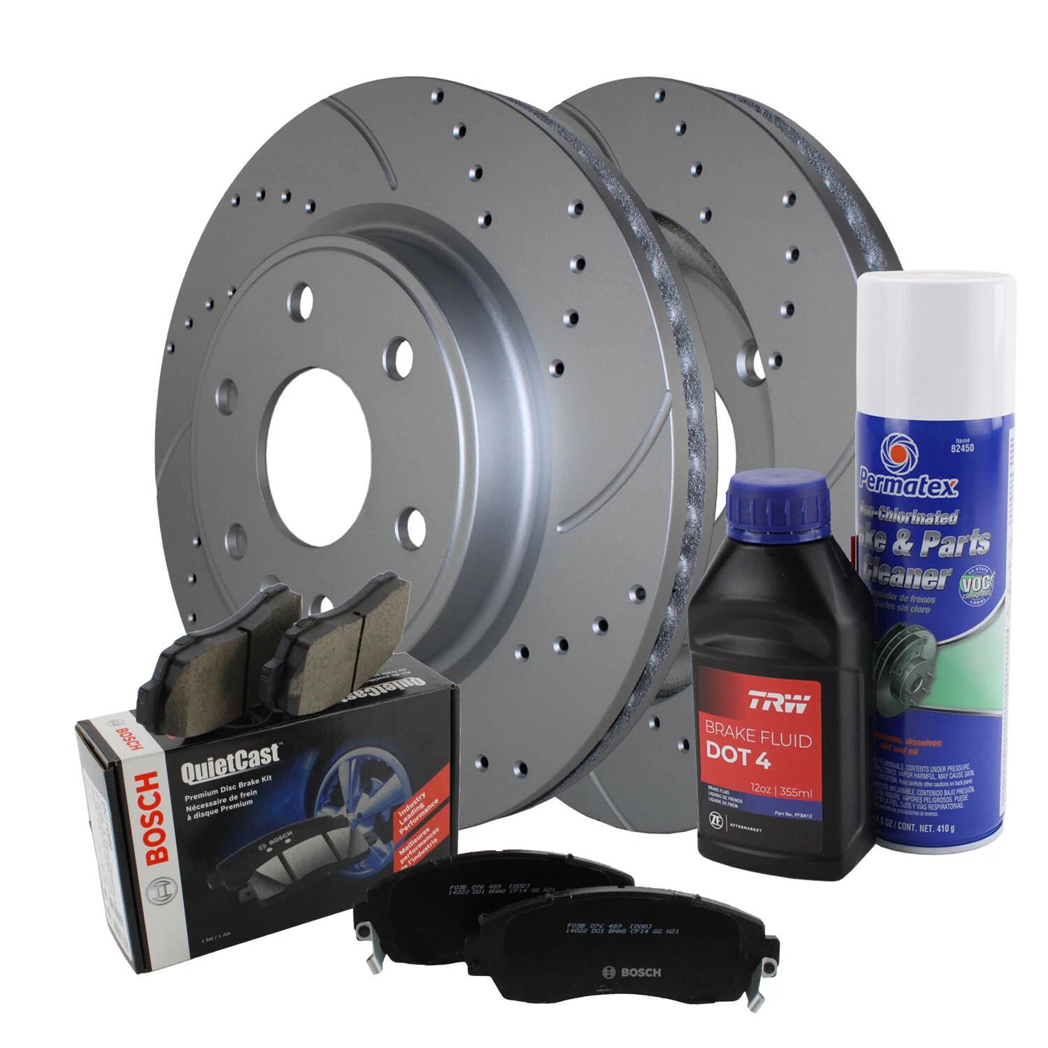 Front Brake Kit 325mm Drill Rotors & Semi-Metallic Pads for Buick Chevy GMC Saturn
