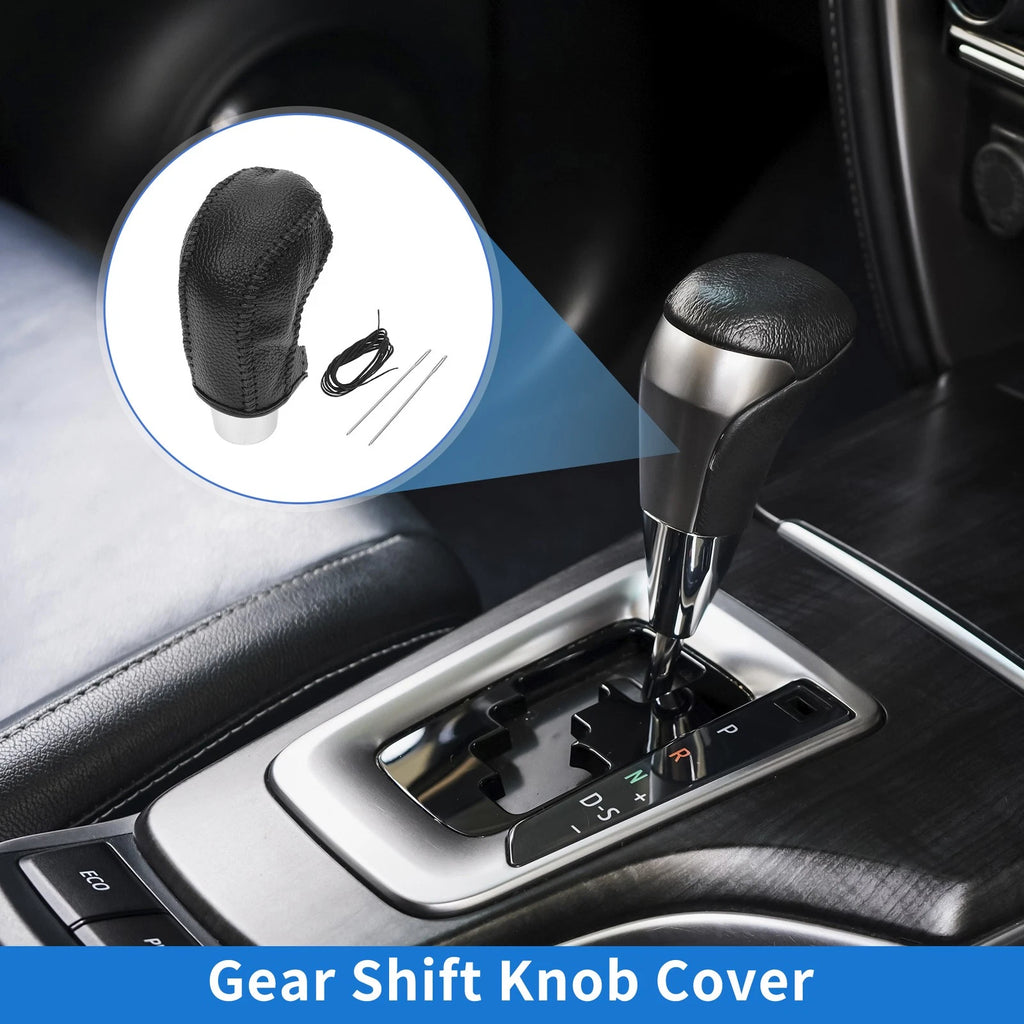 1 Pc Gear Shift Knob Cover for Hyundai Tucson (2015–2018) Pebbled Black