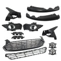 Set of 12 Upper Lower Grille Assembly with Fog Lights for Ford Fusion (2013–2016)