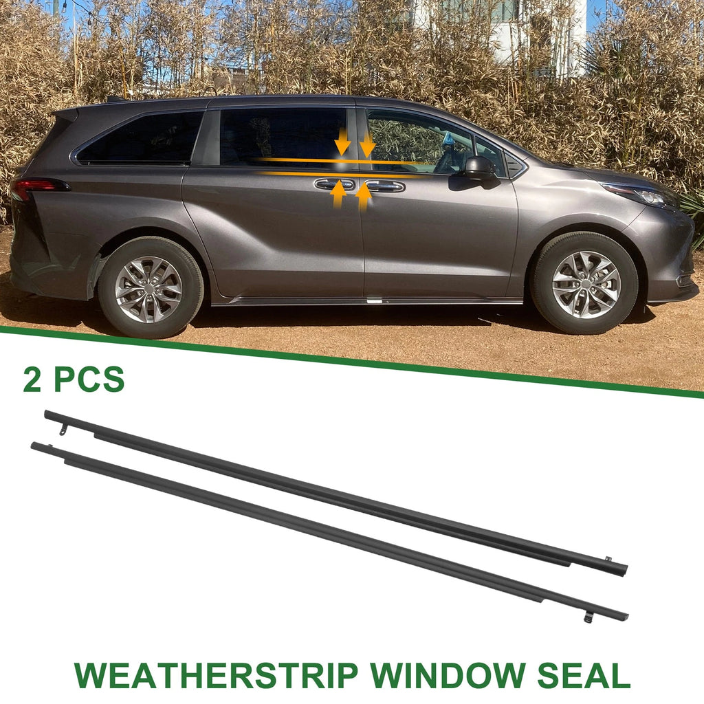 2X Rear Weatherstrip Window Seal No.6818008010 for Toyota Sienna 