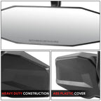 Universal UTV Black Convex Glass Rearview Mirror Roll Cage Bar Mount