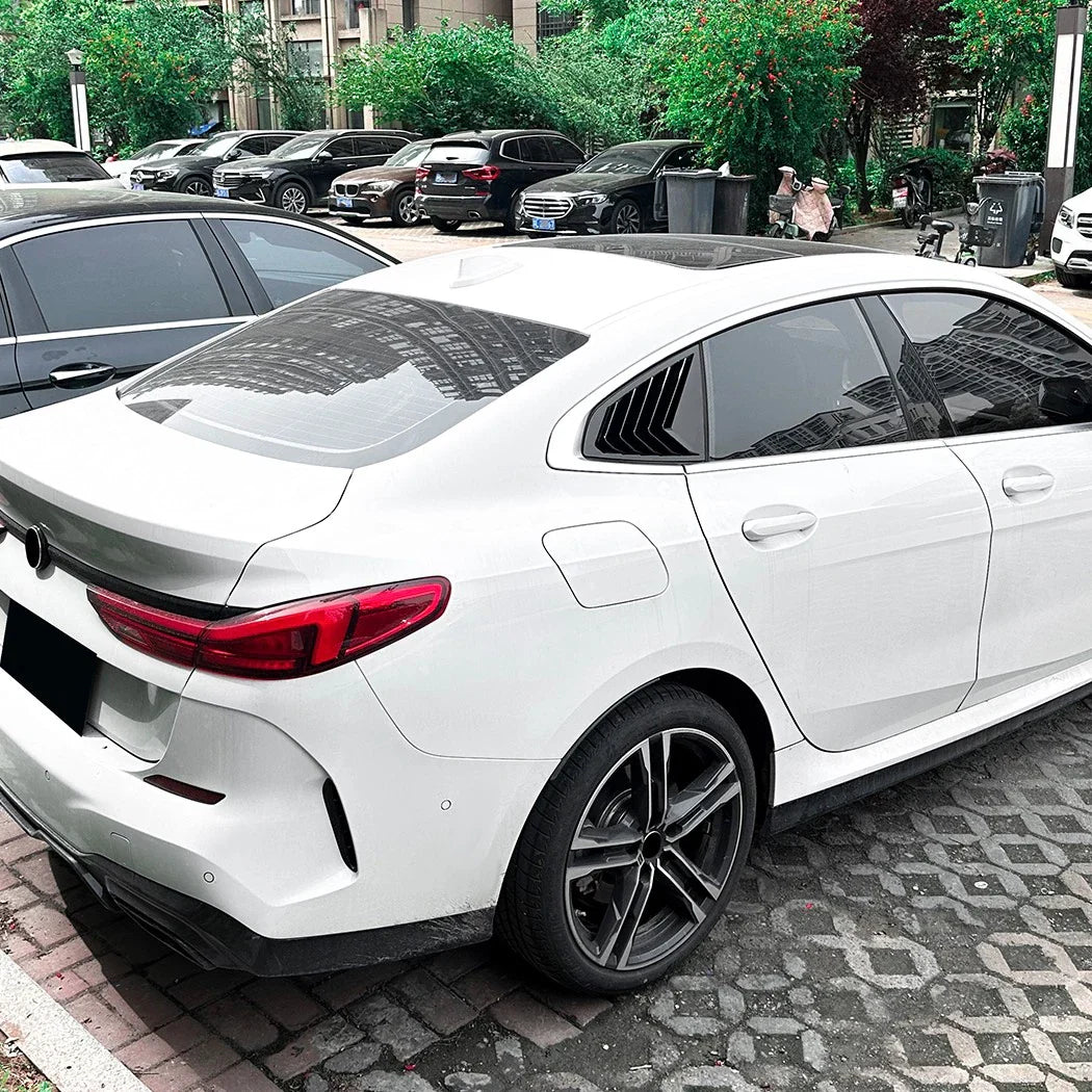 Gloss Black Rear Window Quarter Louver Vent Covers for BMW 2-Series F44 (2020–2023)
