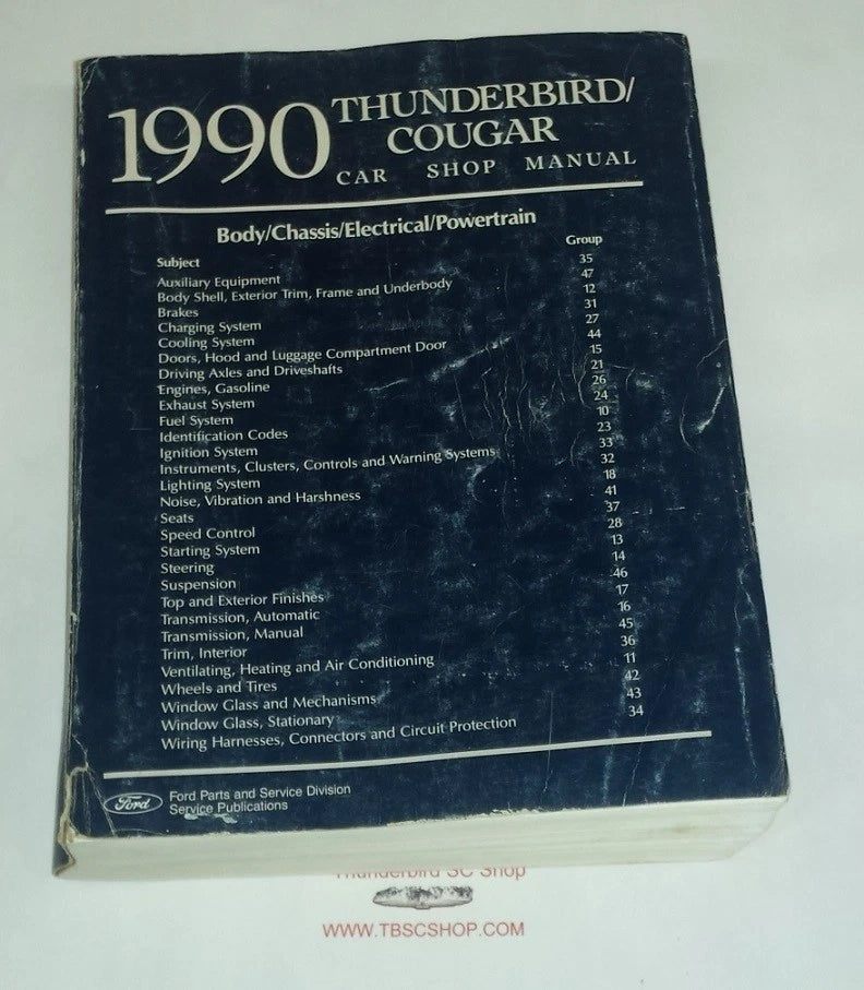 Electrical Vacuum & Service Manual Set for Thunderbird Cougar (1990–1990)