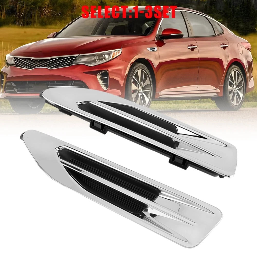 Set of 2 Front Fender Garnish Side Chrome Molding for Kia Optima EX (2016–2018)