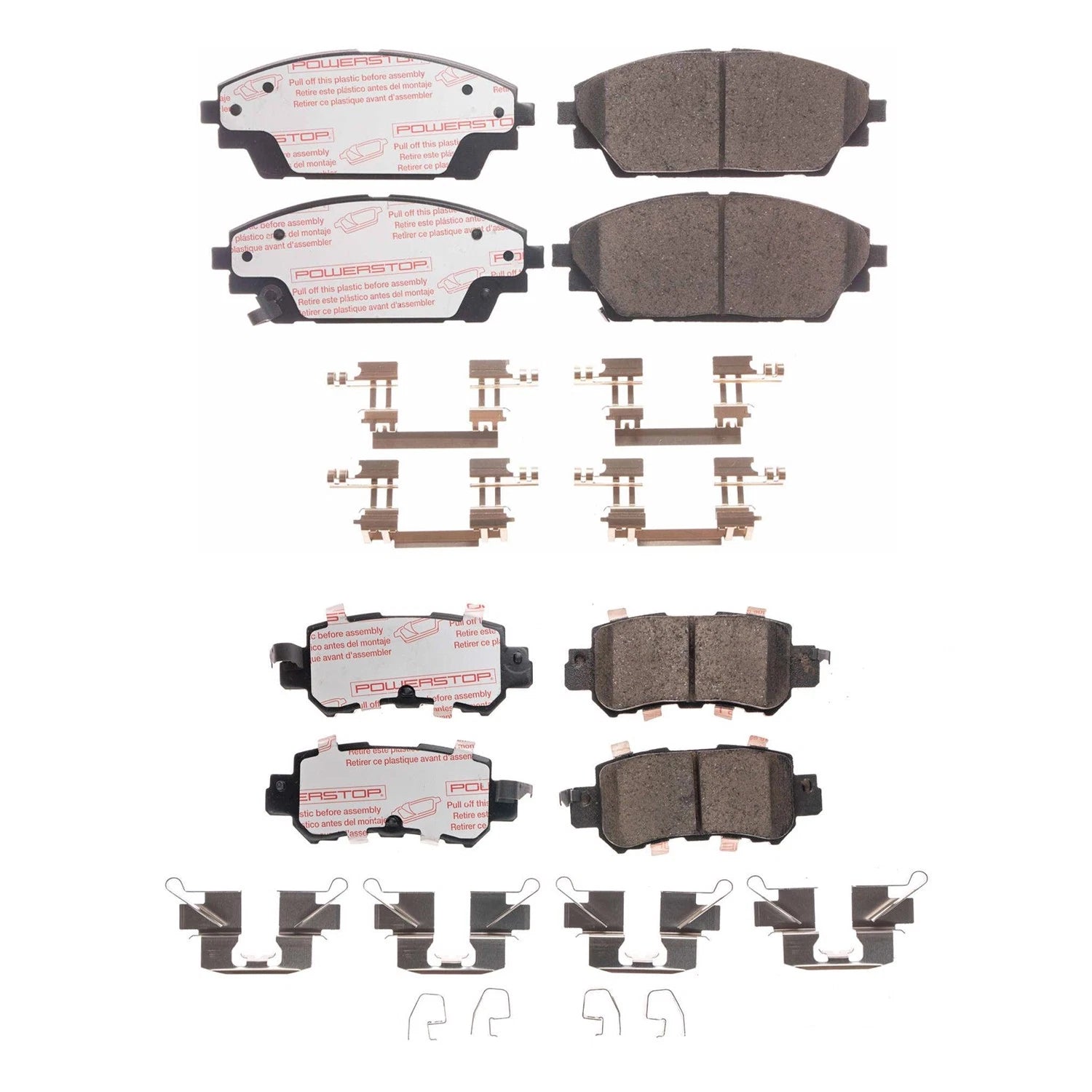 PowerStop Front & Rear Carbon Fiber Disc Brake Pads Kit for Mazda CX-3 (2016–2021)