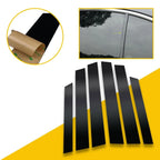 Set of 6 Window Pillar Posts for Honda CR-V (2007–2011) Black Trim