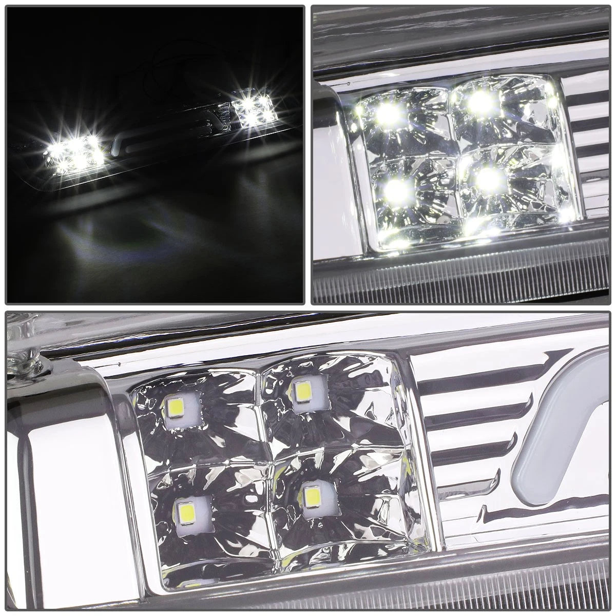 3D LED Bar Third Tail Brake Light for Ford F150 (2004–2008) Chrome