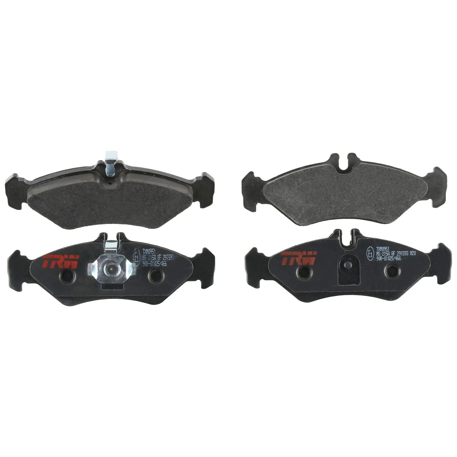 Set of 4 Disc Brake Pads for Freightliner Sprinter 2500 (2002–2005)
