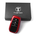 Red Key Fob Shell Cover for Toyota Corolla, Camry, Crown (2003-2023)