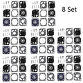 Set of 8 Carburetor Diaphragm Kit for ZAMA RB-29 RB29 C1U