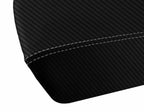Console Lid Armrest Cover for Ford Edge (2011–2020) Carbon Fiber Gray Stitch