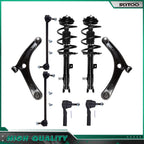 Set of 4 Front Struts, Lower Control Arms, Tie Rods for Dodge Caliber (2009–2012)