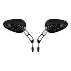 Black 8mm Rear View Mirrors for Harley Sportster XL 883 1200 (2004–2023)