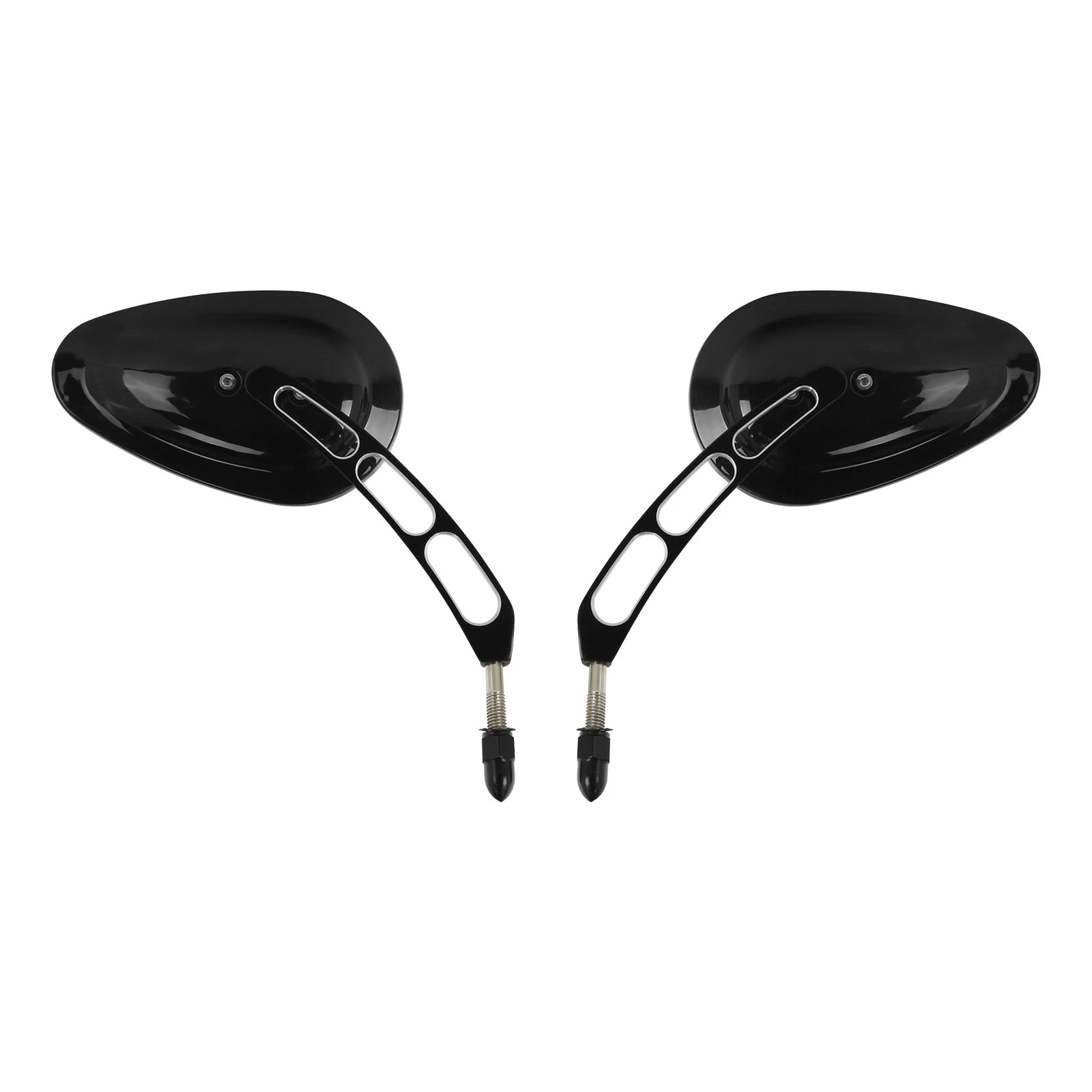 Black 8mm Rear View Mirrors for Harley Sportster XL 883 1200 (2004–2023)