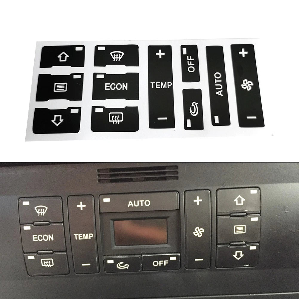 A/C Button Repair Sticker for Car (Black Overlay)