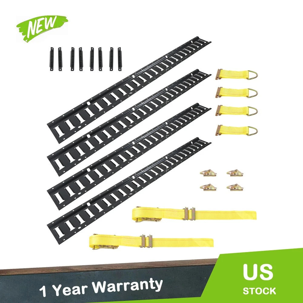 Set of 4 Heavy Duty E Track Tie Down Rails for Universal Cargo (YYYY–YYYY)