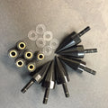 Spike Bolts for Motorcycle Windscreen Fairings License Plate Black
