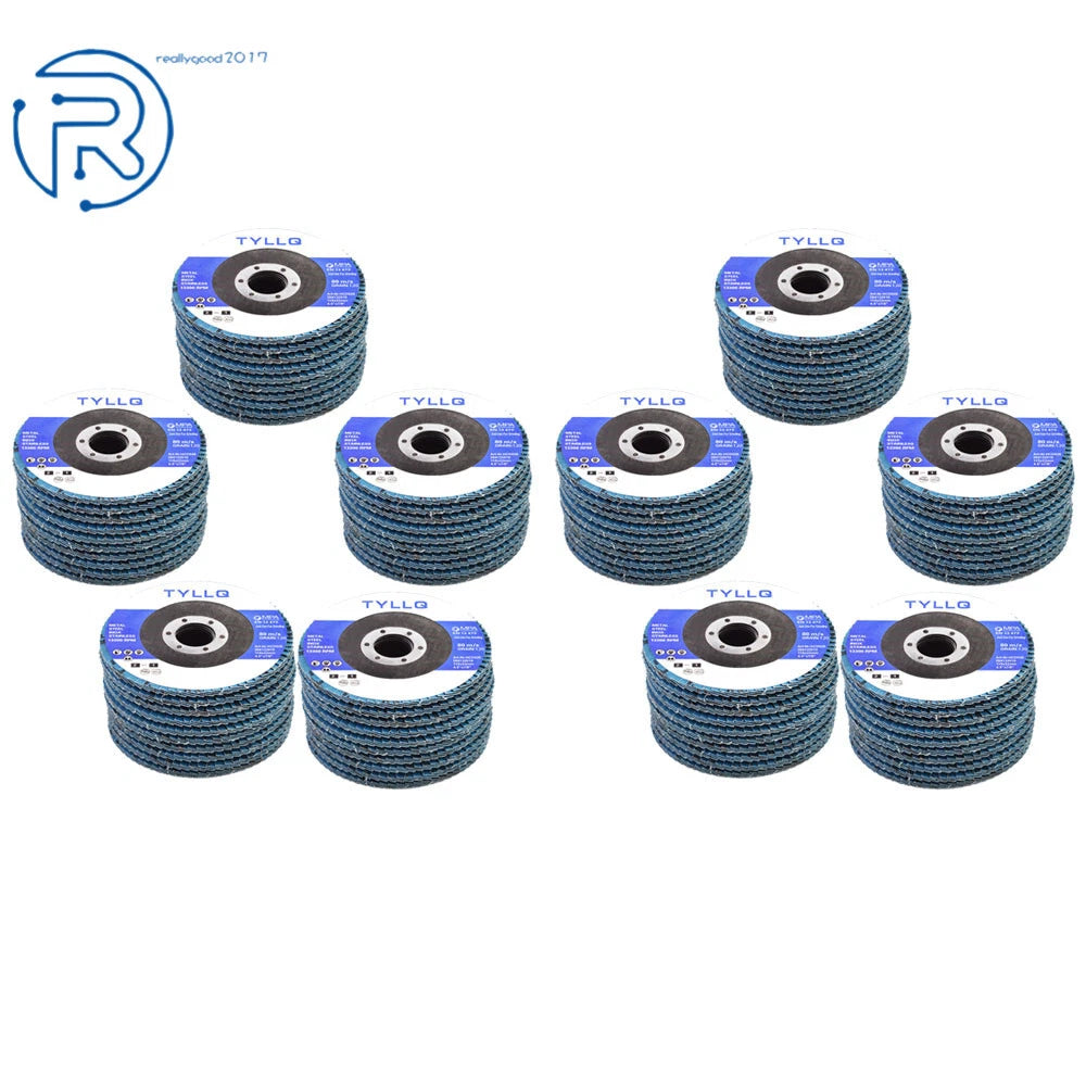 Set of 4 Flap Sanding Discs 4.5" for Angle Grinder