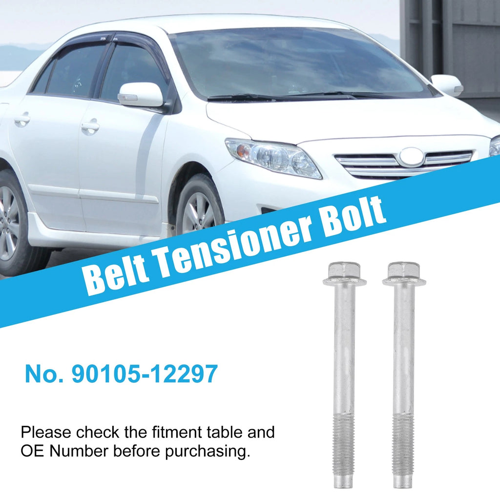 2X M12x1.5mm Pulley Tensioner Bolts for Toyota Corolla (1998–2008)