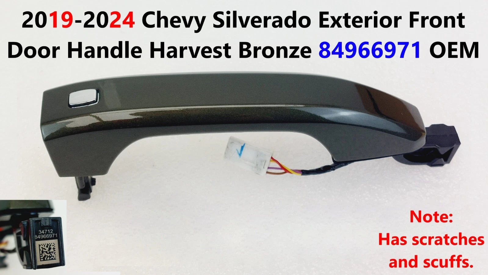 Exterior Front Door Handle for Chevy Silverado (2019–2024) Harvest Bronze 84966971