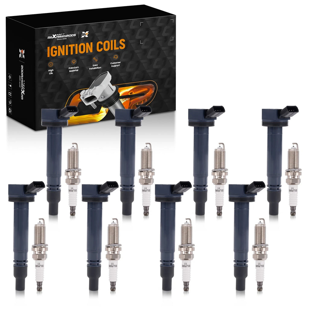 8x Ignition Coil & Spark Plug for Lexus LS460 V8 4.6L (2007–2017) 90919-A2005