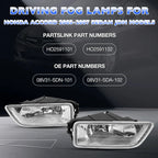Fog Light Assembly for Honda Accord (2003-2007) with Bulbs & Harness Kit