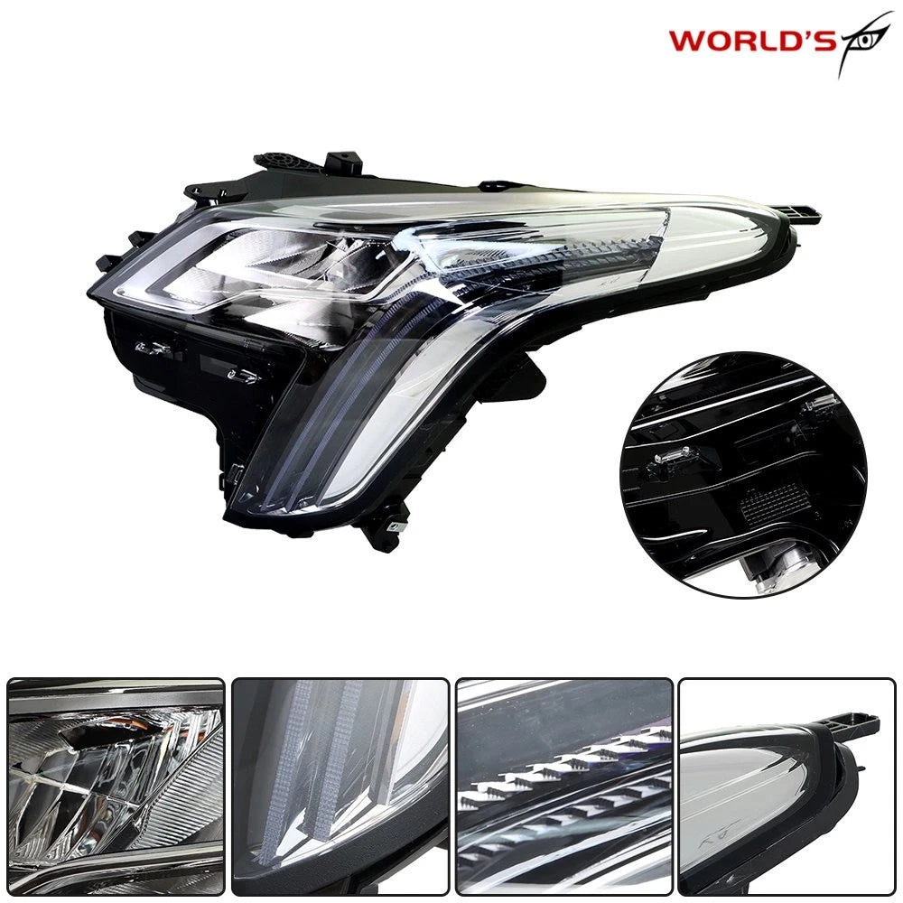 LED DRL Signal Headlight for Cadillac XTS (2018–2019) Left Side Chrome Clear