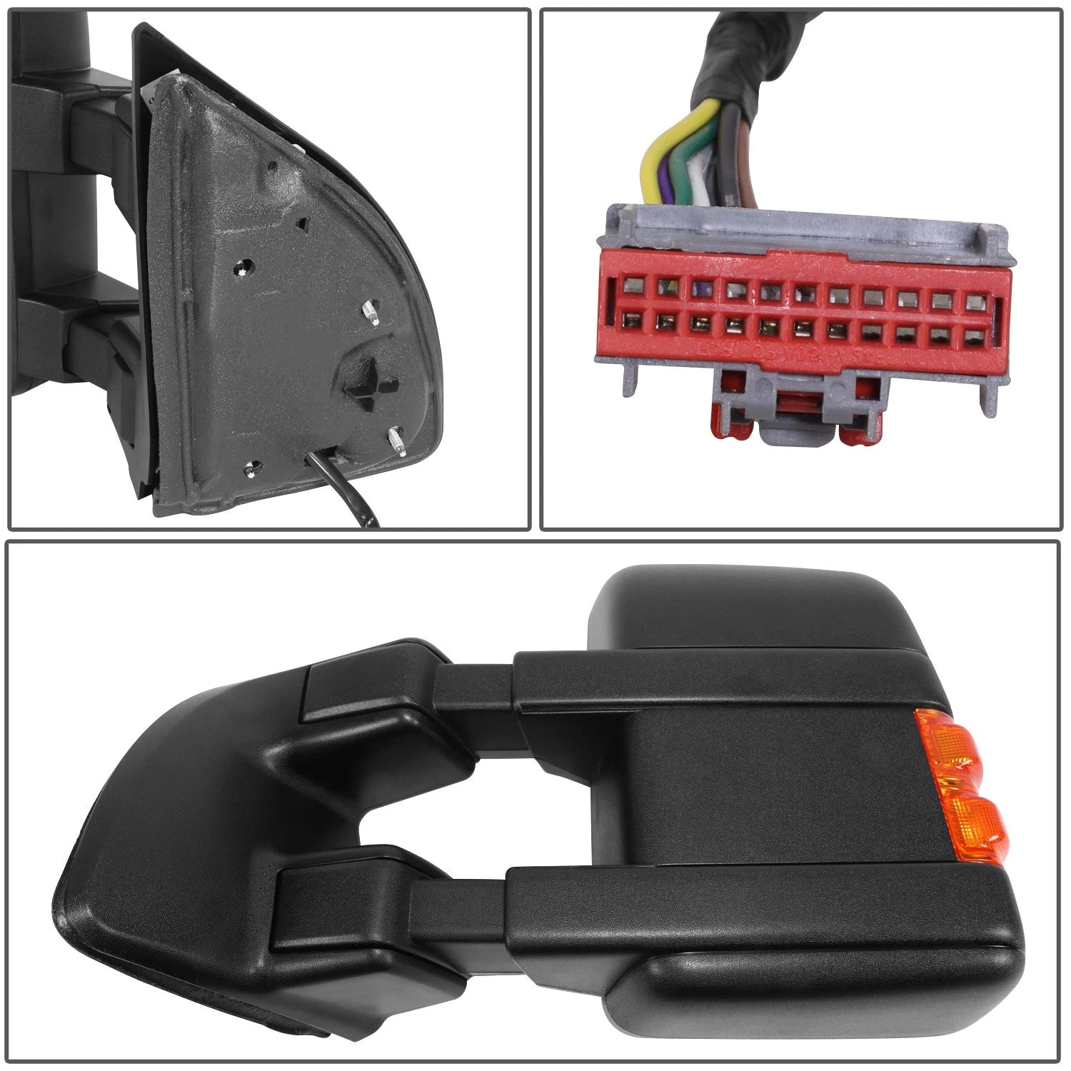 Universal Rearview Mirror with Convex Glass for Motorcycles (All Years)