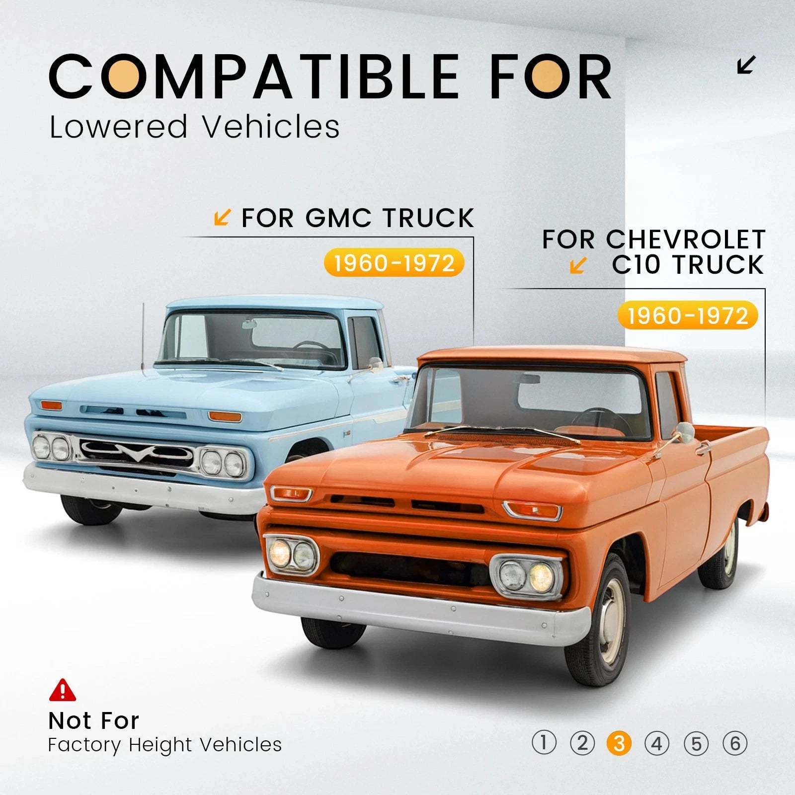 Adjustable Rear Track Bar for GMC Truck & Chevy C10 Pickup (1960–1972)