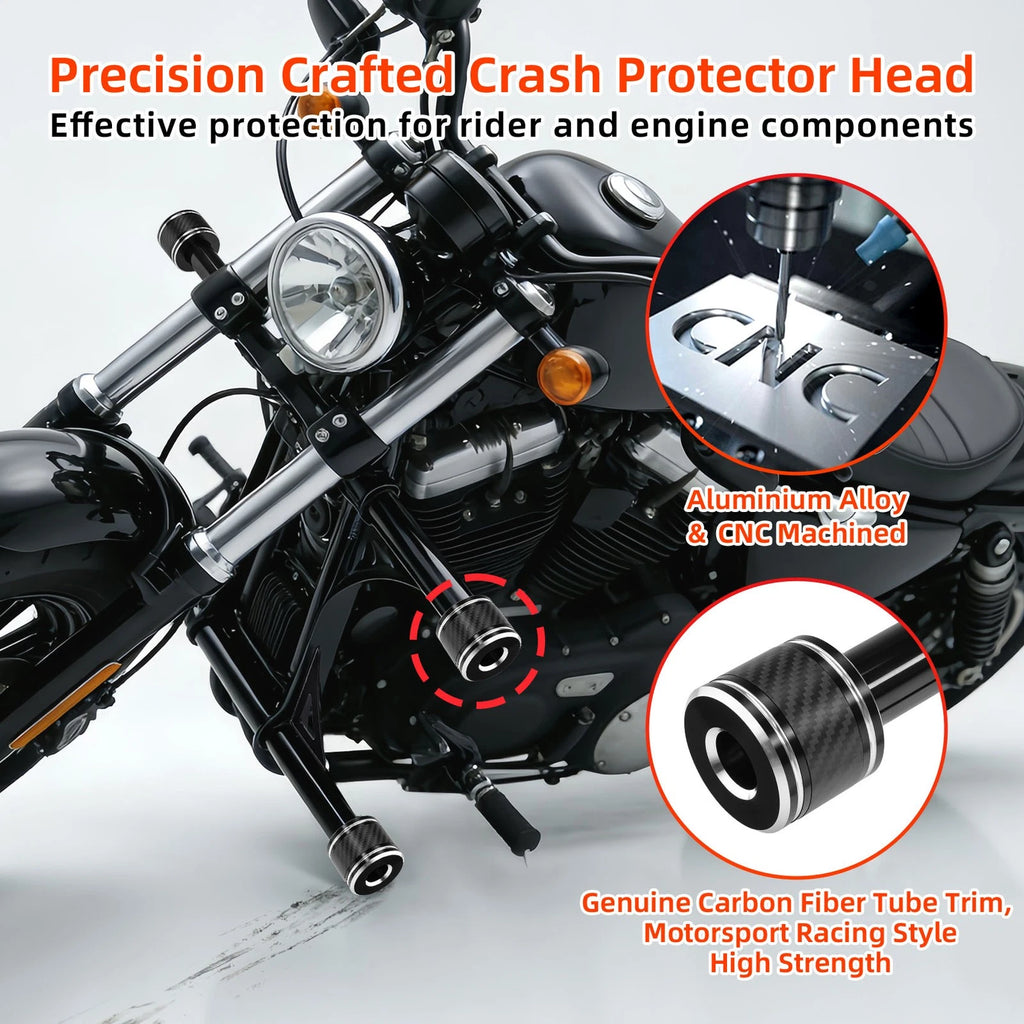 Engine Guard Crash Bar for Harley Sportster XL 883 XL1200 48 (2004–2022) Black