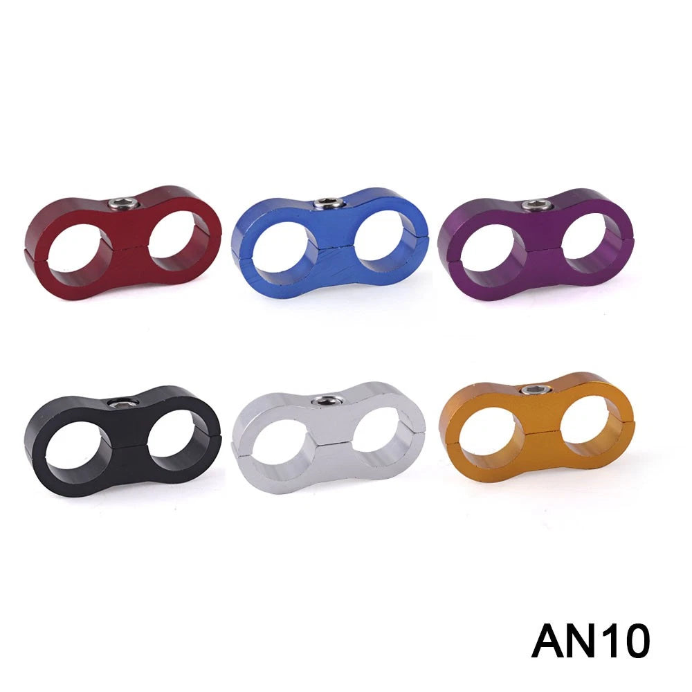4X Hose Separator Clamp Fitting Connector for Oil Fuel Hose Line