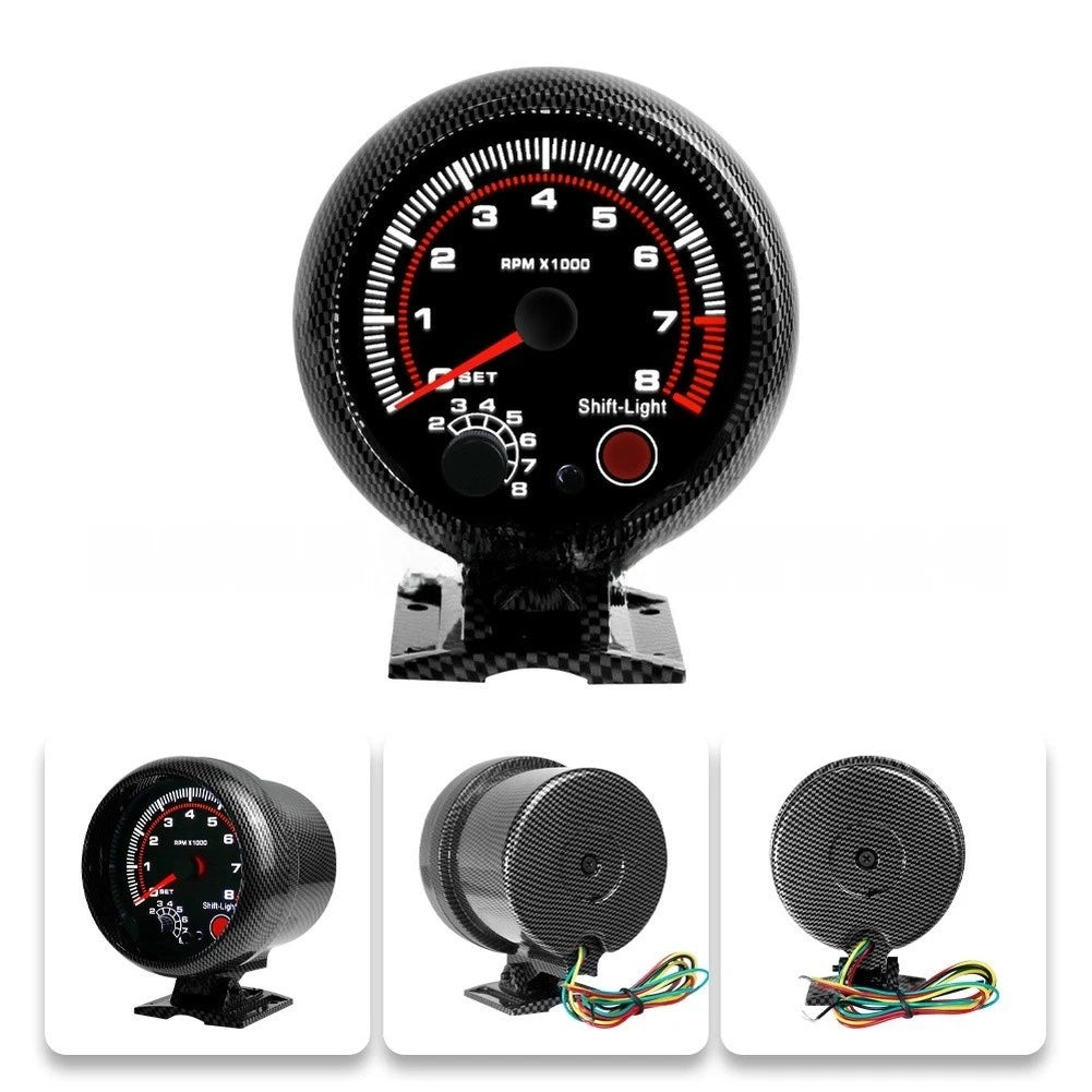 95mm Rev Counter Tachometer 8000 RPM for 4 6 8 Cylinder Vehicles