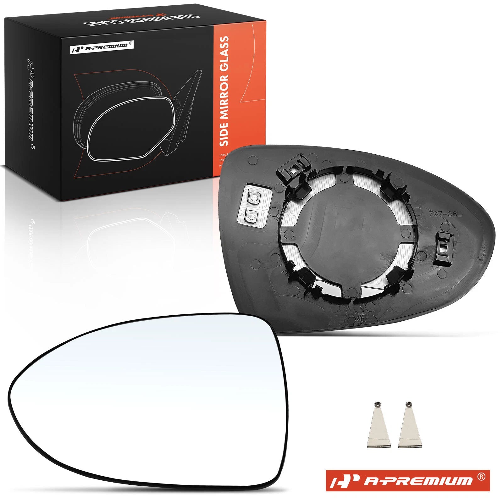 Heated Driver Power Mirror Glass for Kia Rio (2012–2017)