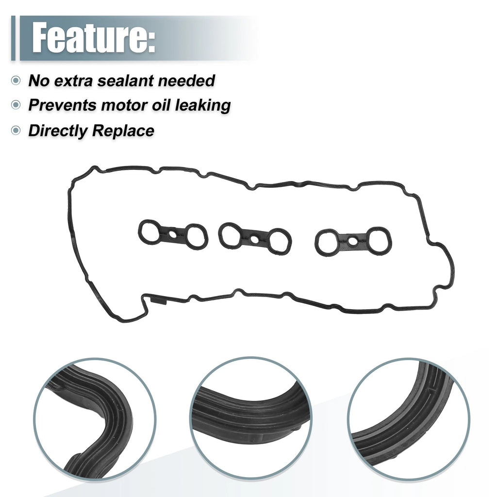 Set of 1 Valve Cover Gasket Set for BMW 740iL (1996–1998) No.11127582245