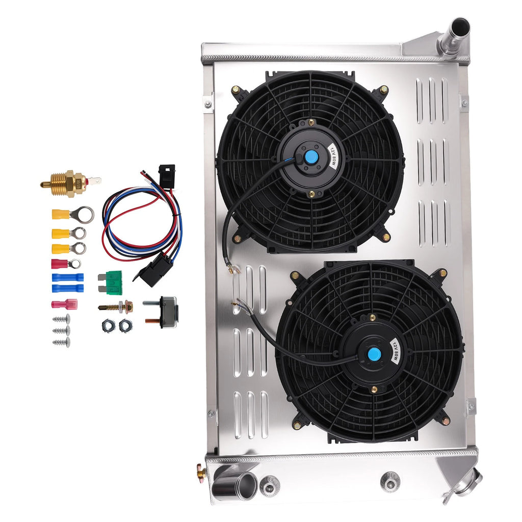 Aluminum Radiator Shroud Fan for Chevrolet Corvette V8 (1977–1982) 3Row