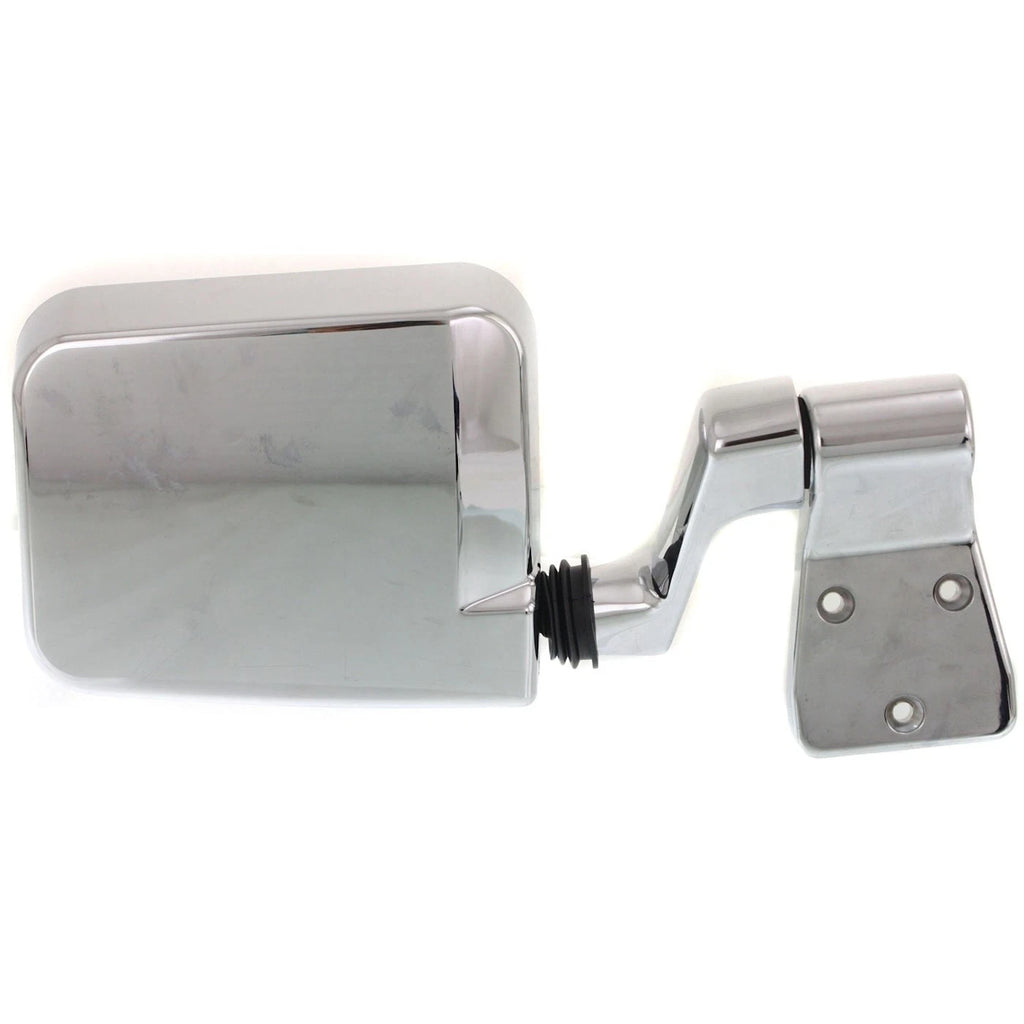 Set of 2 Manual Mirrors for Jeep Wrangler (1987–1995) Chrome Metal Housing