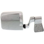 Set of 2 Manual Mirrors for Jeep Wrangler (1987–1995) Chrome Metal Housing