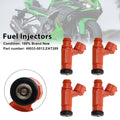 Set of 4 Fuel Injectors 49033-0012 EAT289 for Kawasaki Ninja 1000 ZX-6R Z1000