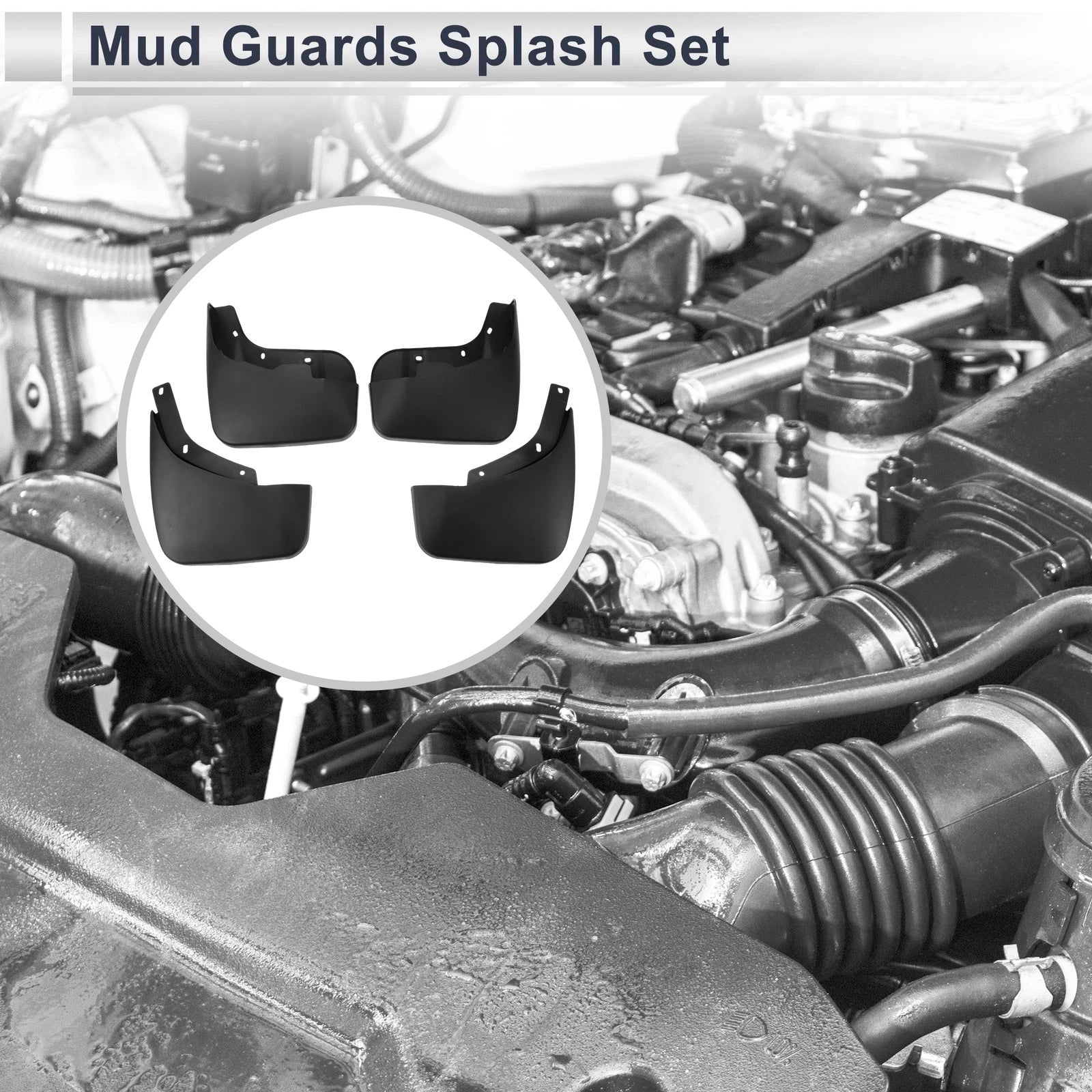 Set of 4 Mud Flaps Splash Guards for Audi Q7 (2006–2015)