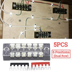 Power Distribution Bus Bar Screw Terminal Block 15A 600V for Auto Marine
