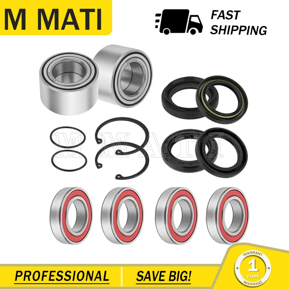 Front & Rear Wheel Bearing Seal Kit for Yamaha Grizzly Kodiak Big Bear (335–450)