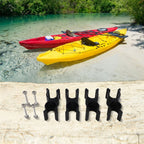Set of 4 Double Tube Boat Clip Holders for Bimini Top Poles (7/8" to 1")