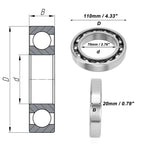 Deep Groove Ball Bearing 6014 for Scooter Skateboard Wheel (P0 70x110x20mm)
