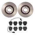 Brembo Front Brake Kit Coated Disc Rotors Low-Met Pads for Audi Allroad (2001–2005)