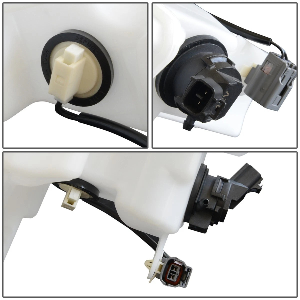 Windshield Washer Fluid Reservoir Tank w/ Cap & Pump for Mazda 3 2004–2010