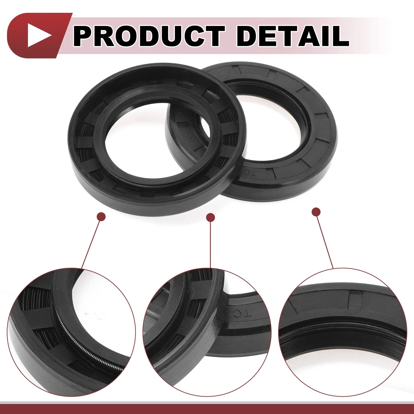 Set of 5 Rotary Shaft Oil Seals 40x65x10mm Nitrile Rubber