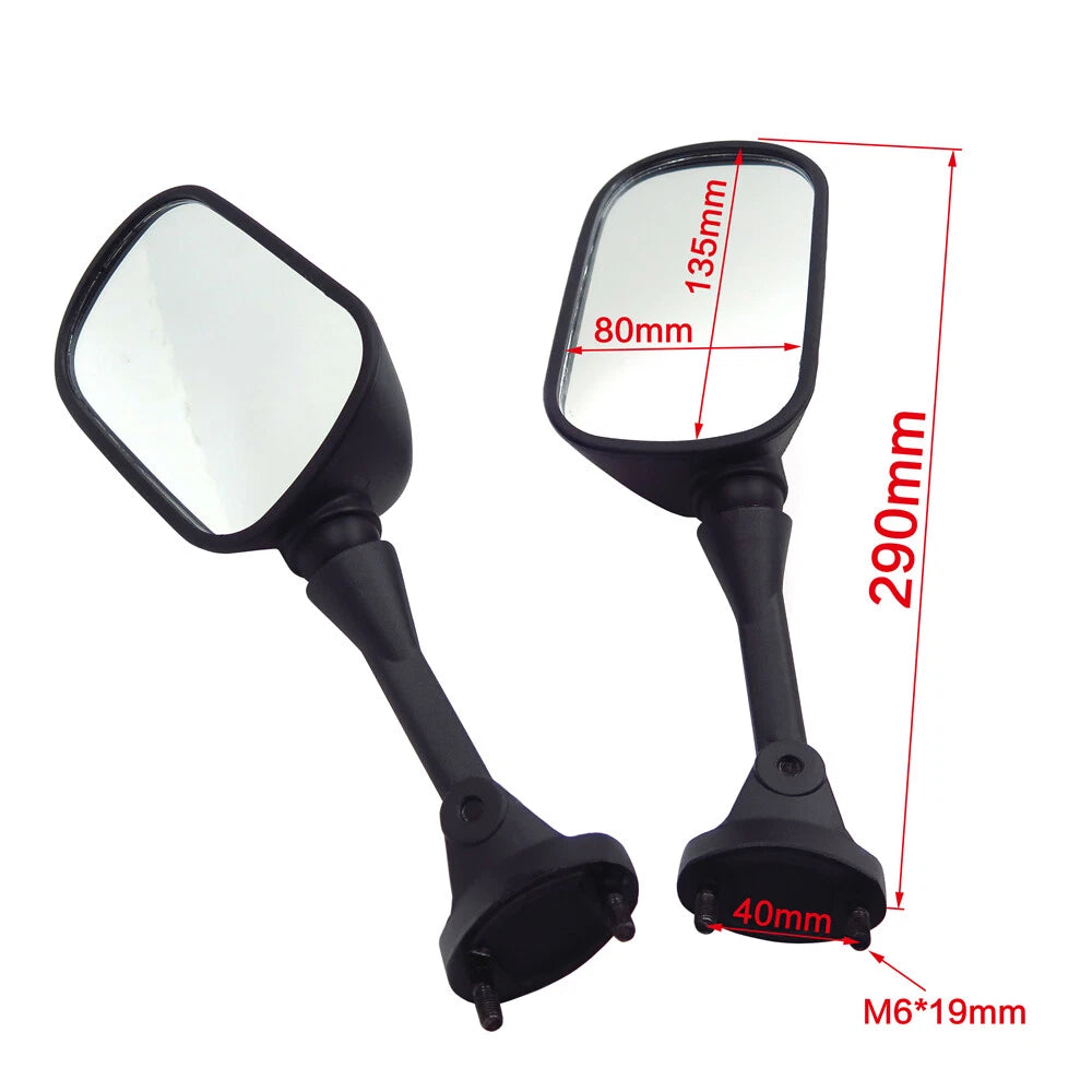 Side Racing Mirrors for Kawasaki Ninja ZX6R ZX636 ZX10R ZX1000 (2005–2008)
