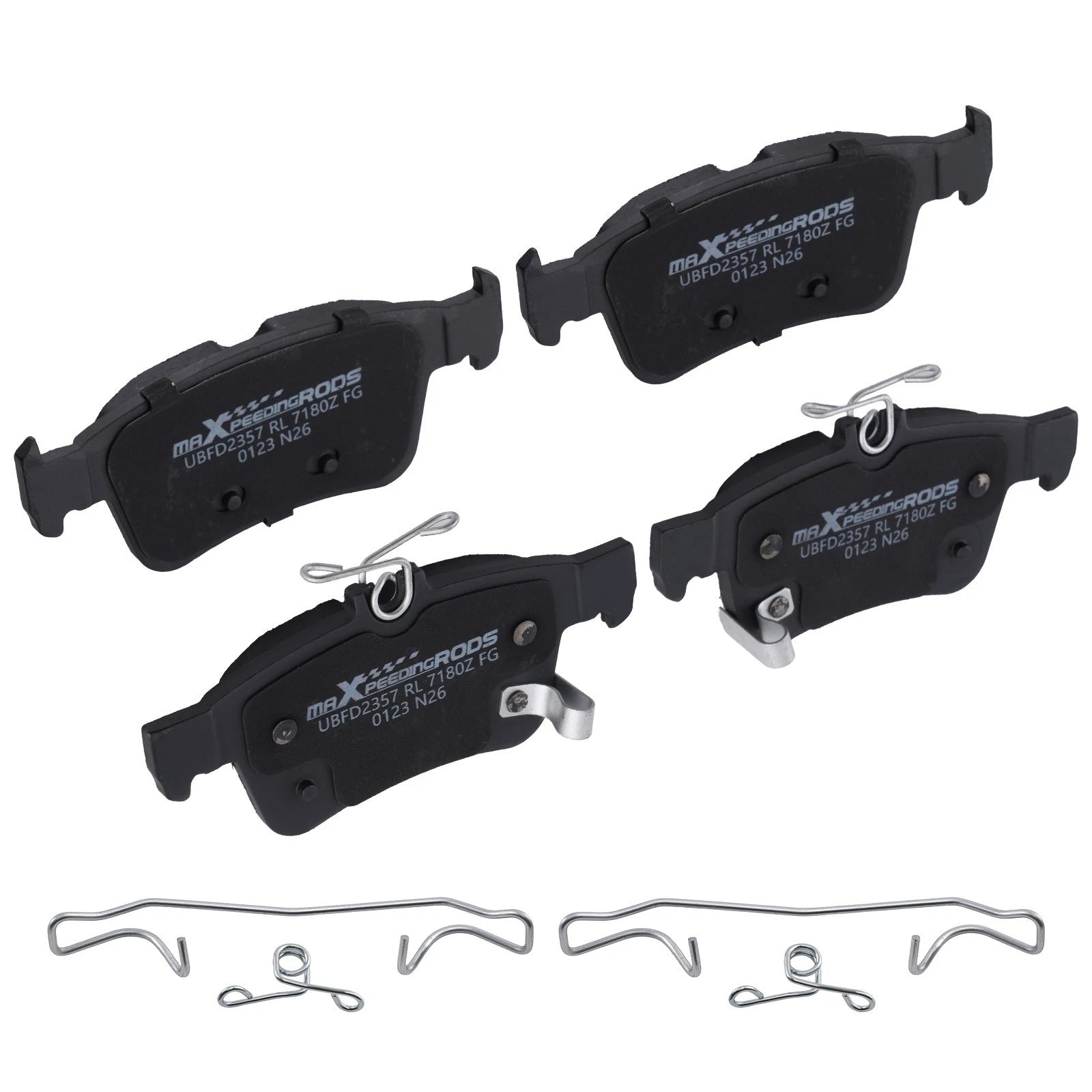 Rear Brake Pads Set for Acura RDX (2019–2025) Honda Civic (2016–2025) w/Hardware